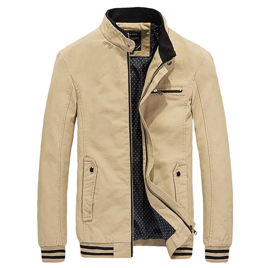 MAIYI Design Men's Fashion Premium Quality Classic Stripes Cotton Coat Jacket