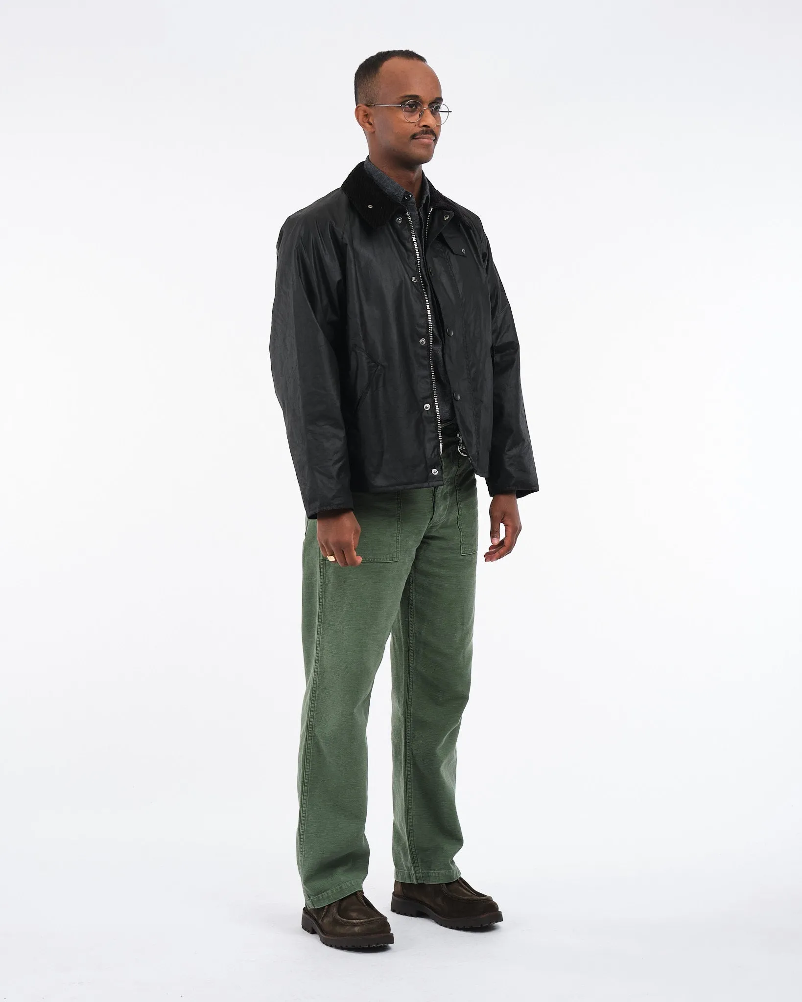 OS Transport Wax Jacket Black