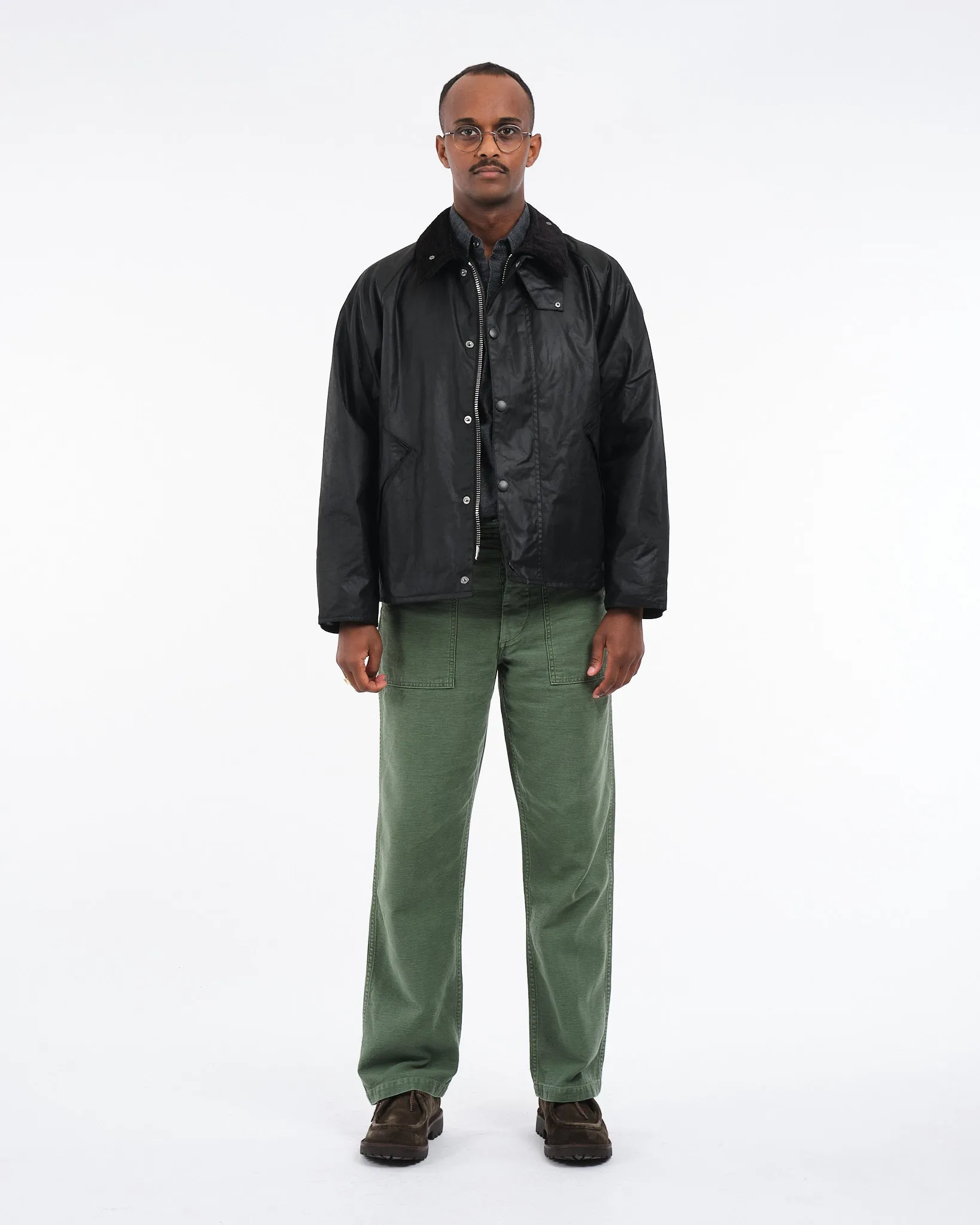 OS Transport Wax Jacket Black