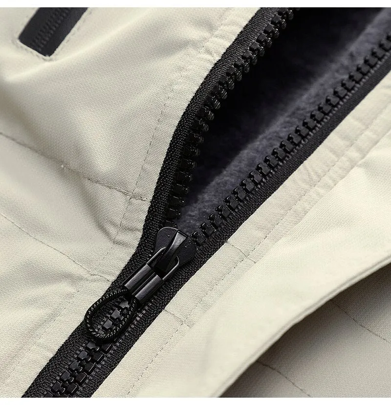 Oversize Warm Thick Waterproof Jackets Men's winter streetwear parka coats Outwear Windproof Hat snow overcoat clothes