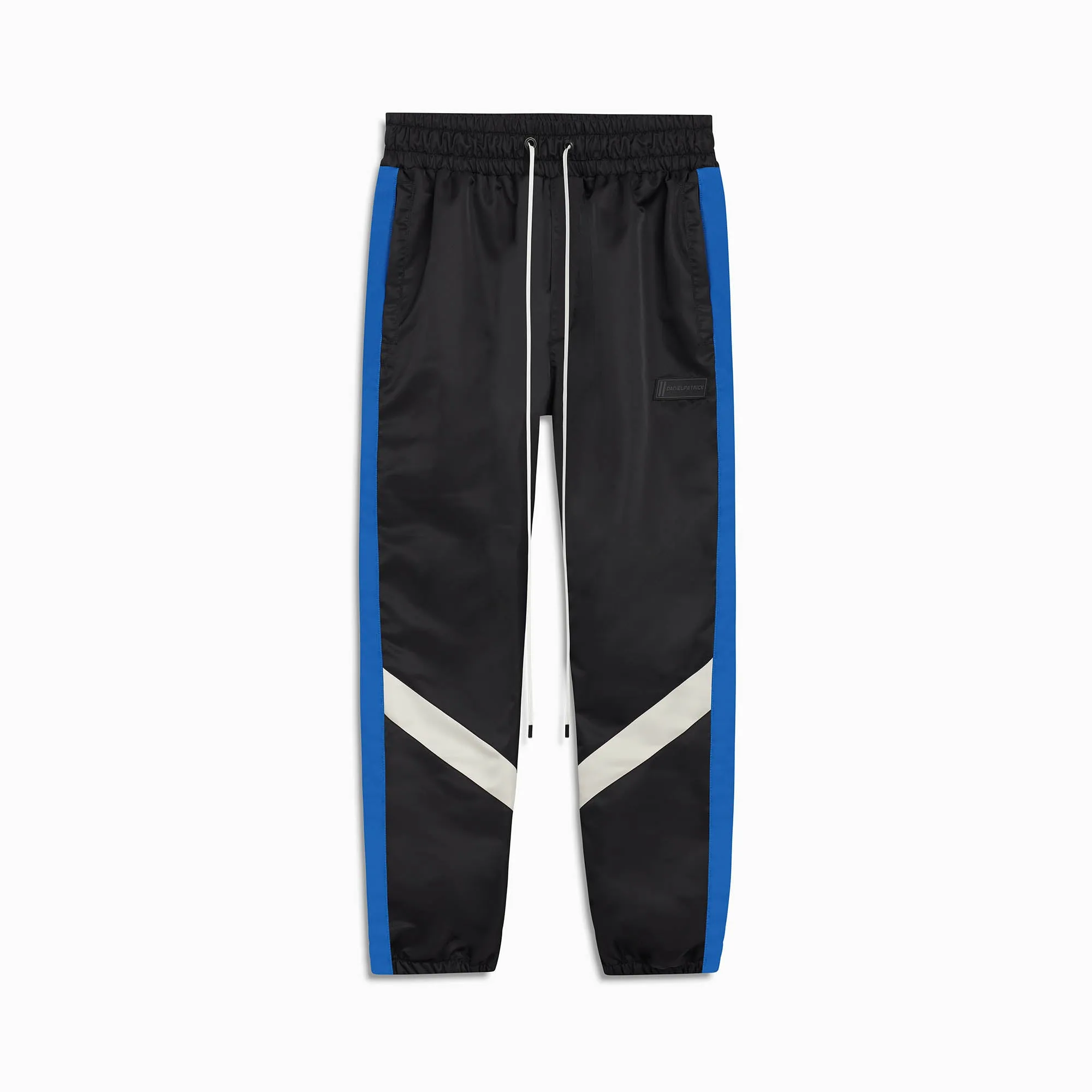 parachute track pant 2.5 / black   cobalt   ivory