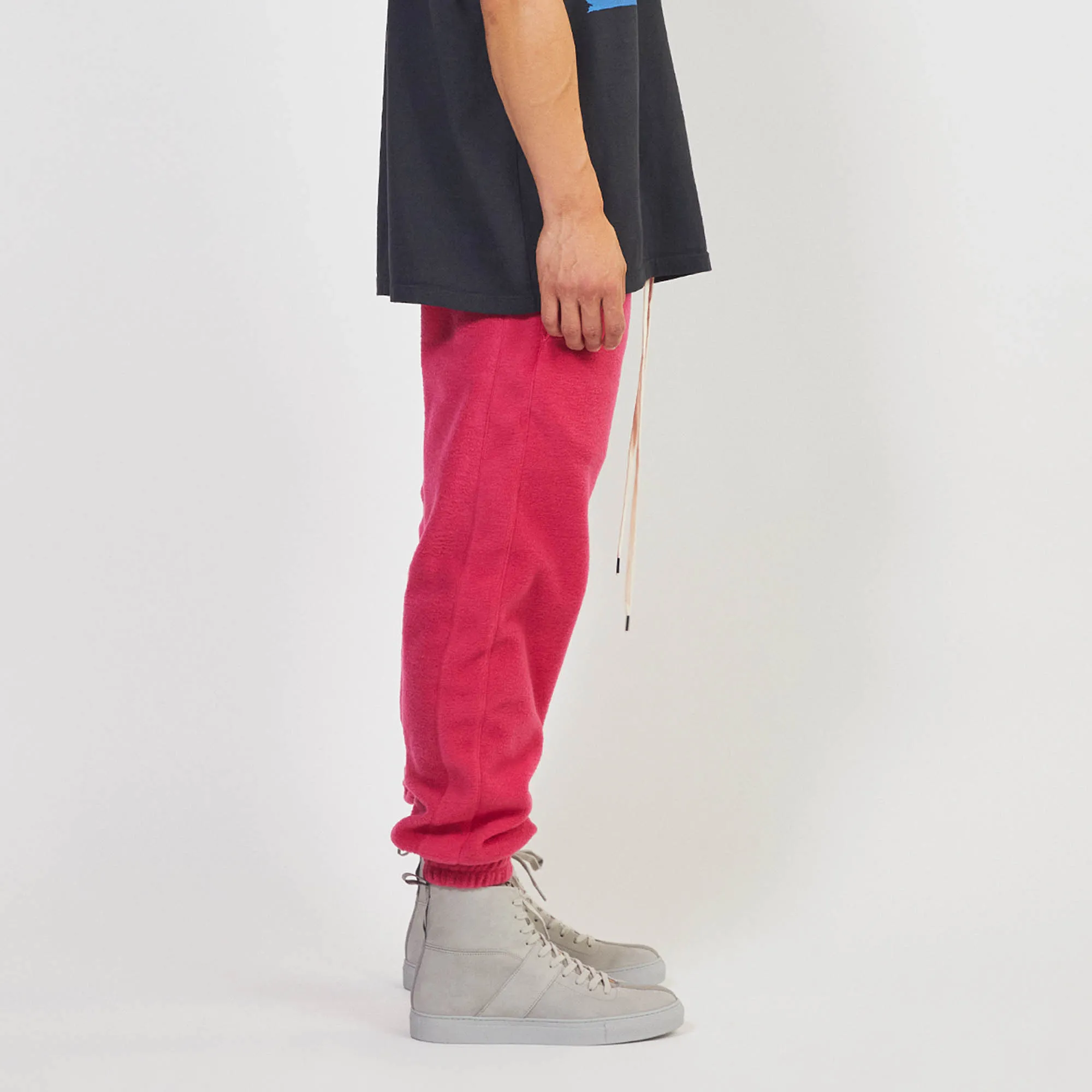polar fleece roaming sweatpants / wildflower pink