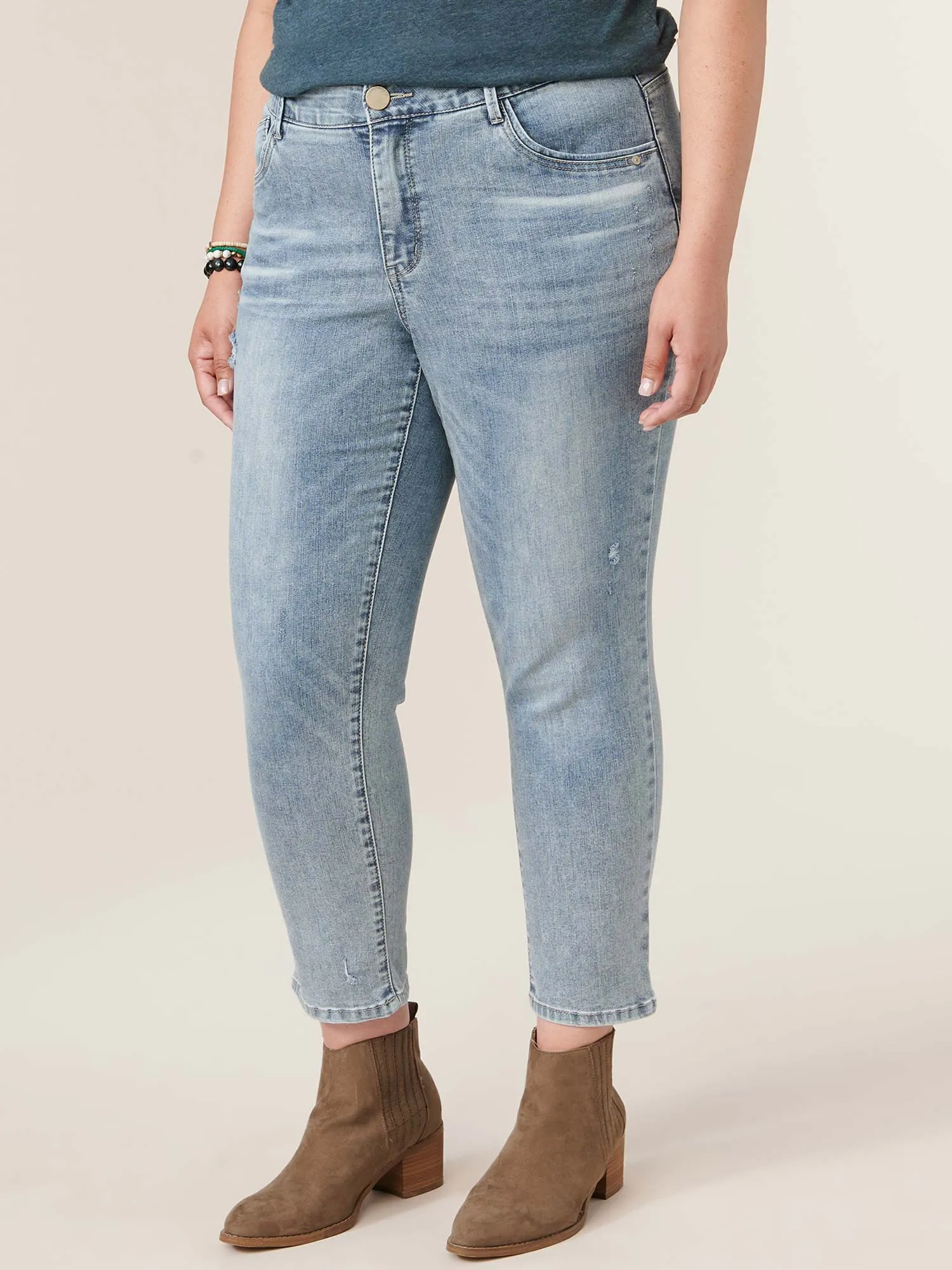 "Ab"solution® Plus High Rise Vintage Skinny Jeans
