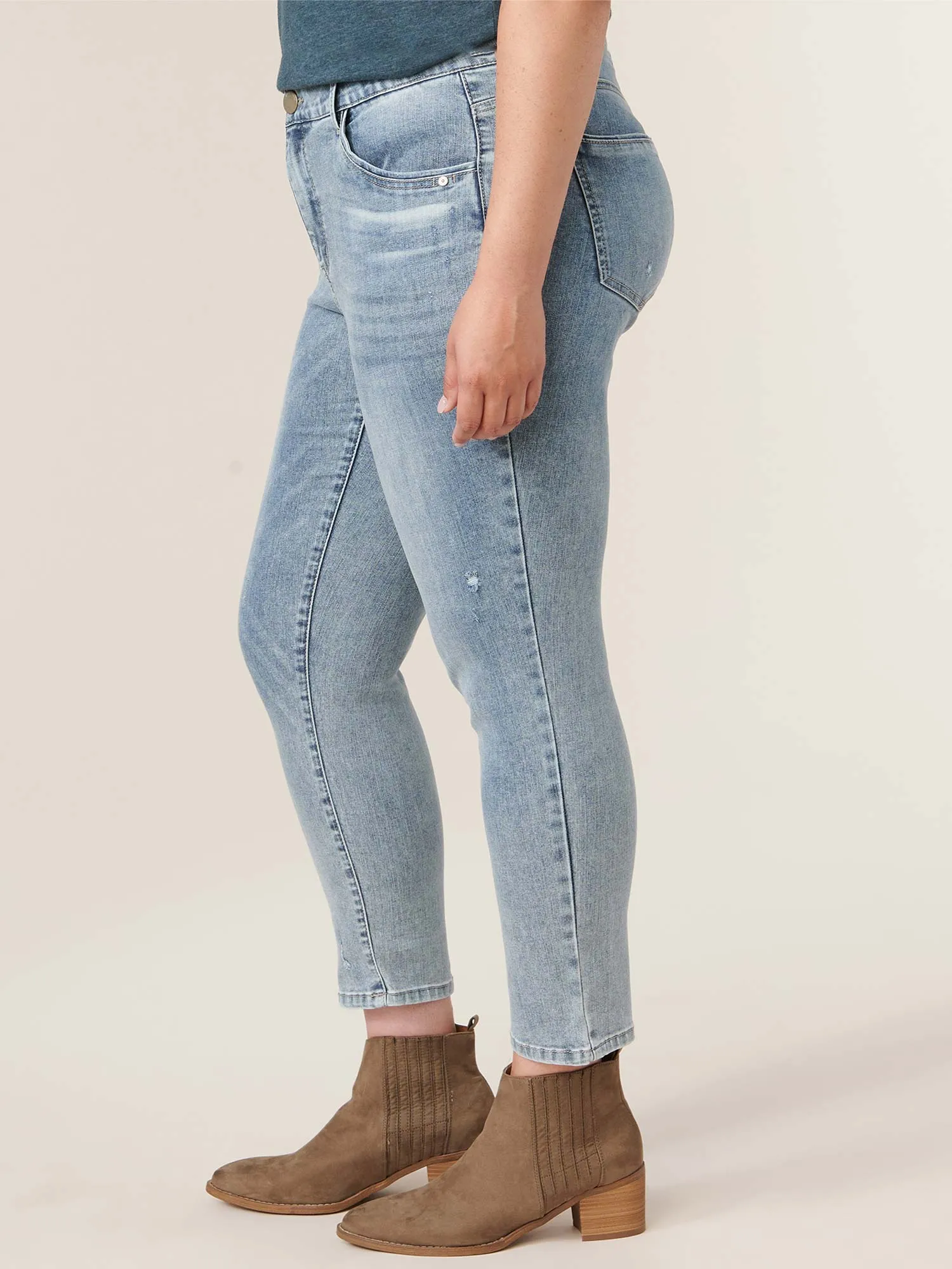 "Ab"solution® Plus High Rise Vintage Skinny Jeans
