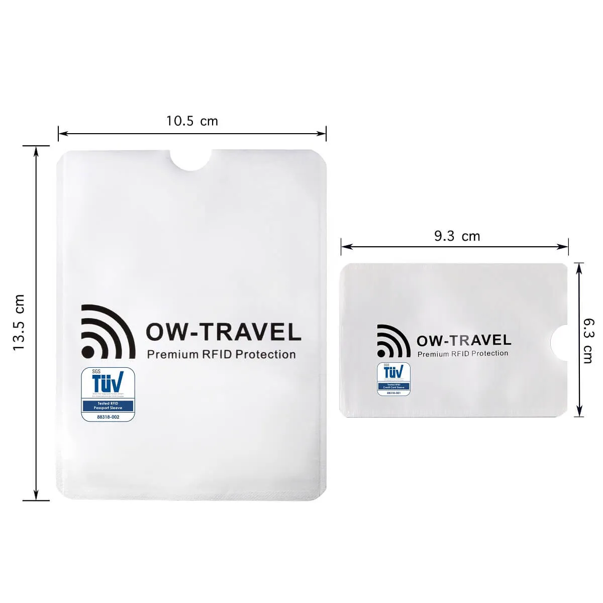 RFID blocking contactless bank credit cards passport protector sleeves