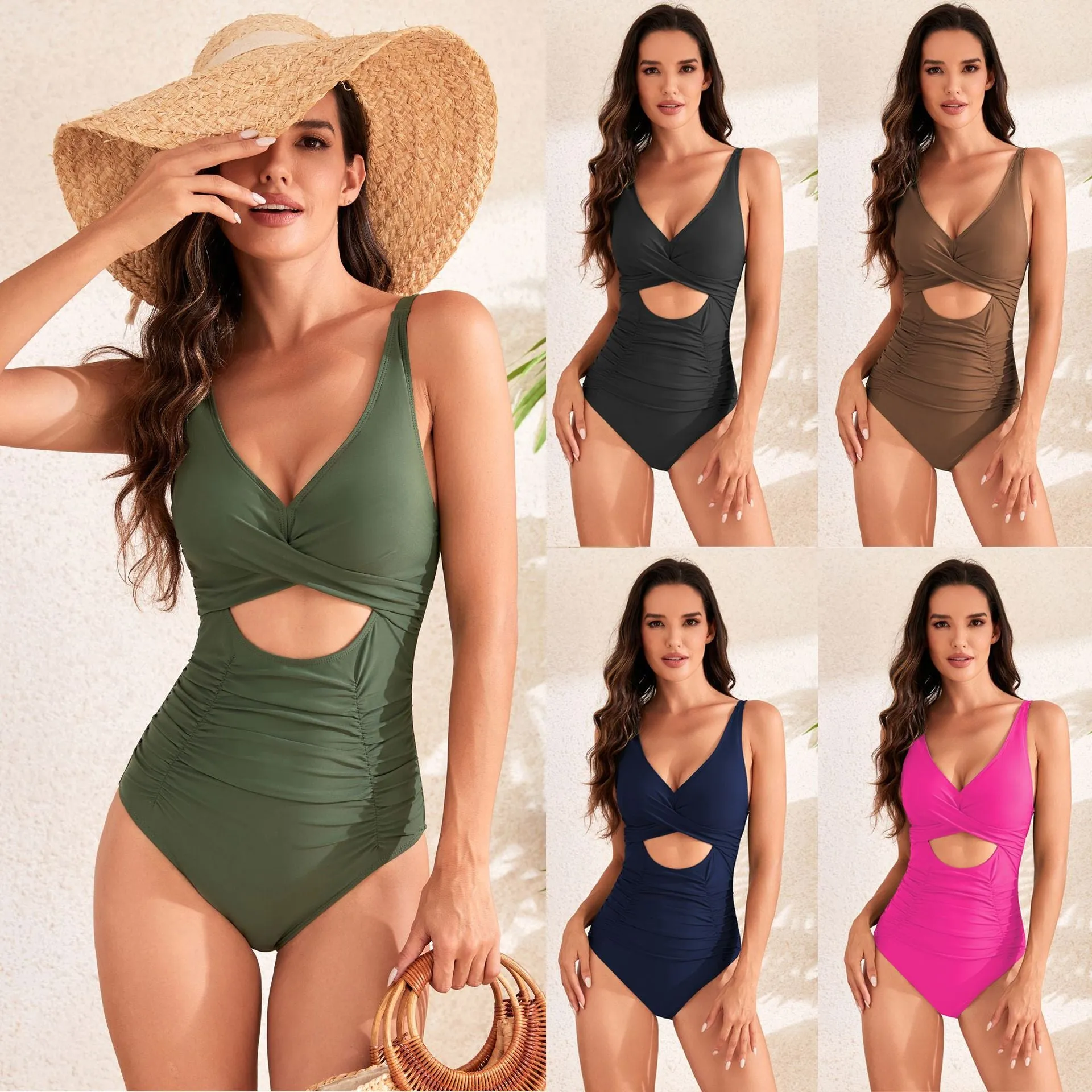 SheCurve®One Piece Swimsuits Push Up Tummy Control Bathing Suits🔥