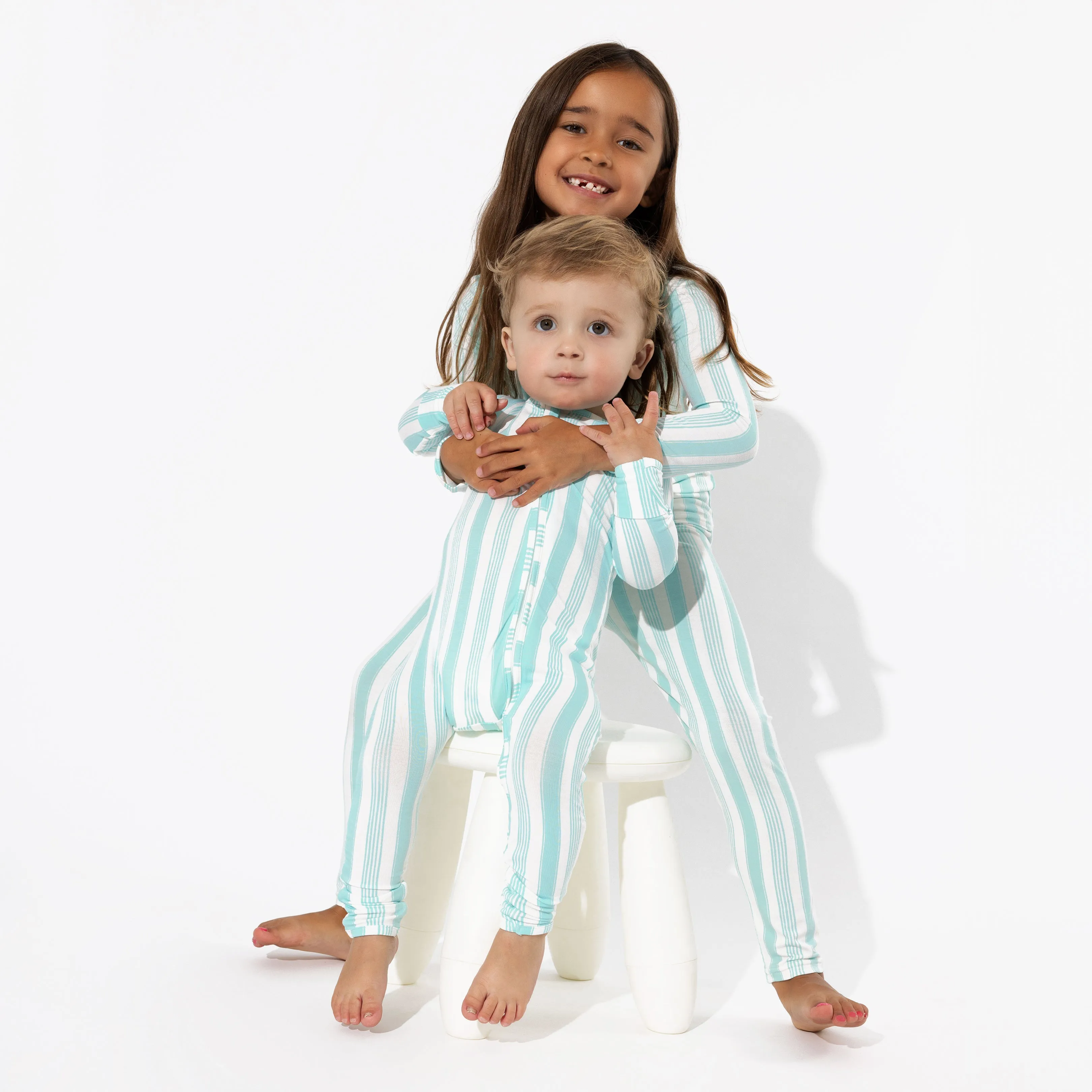 Slumber Stripes Bamboo Convertible Footie