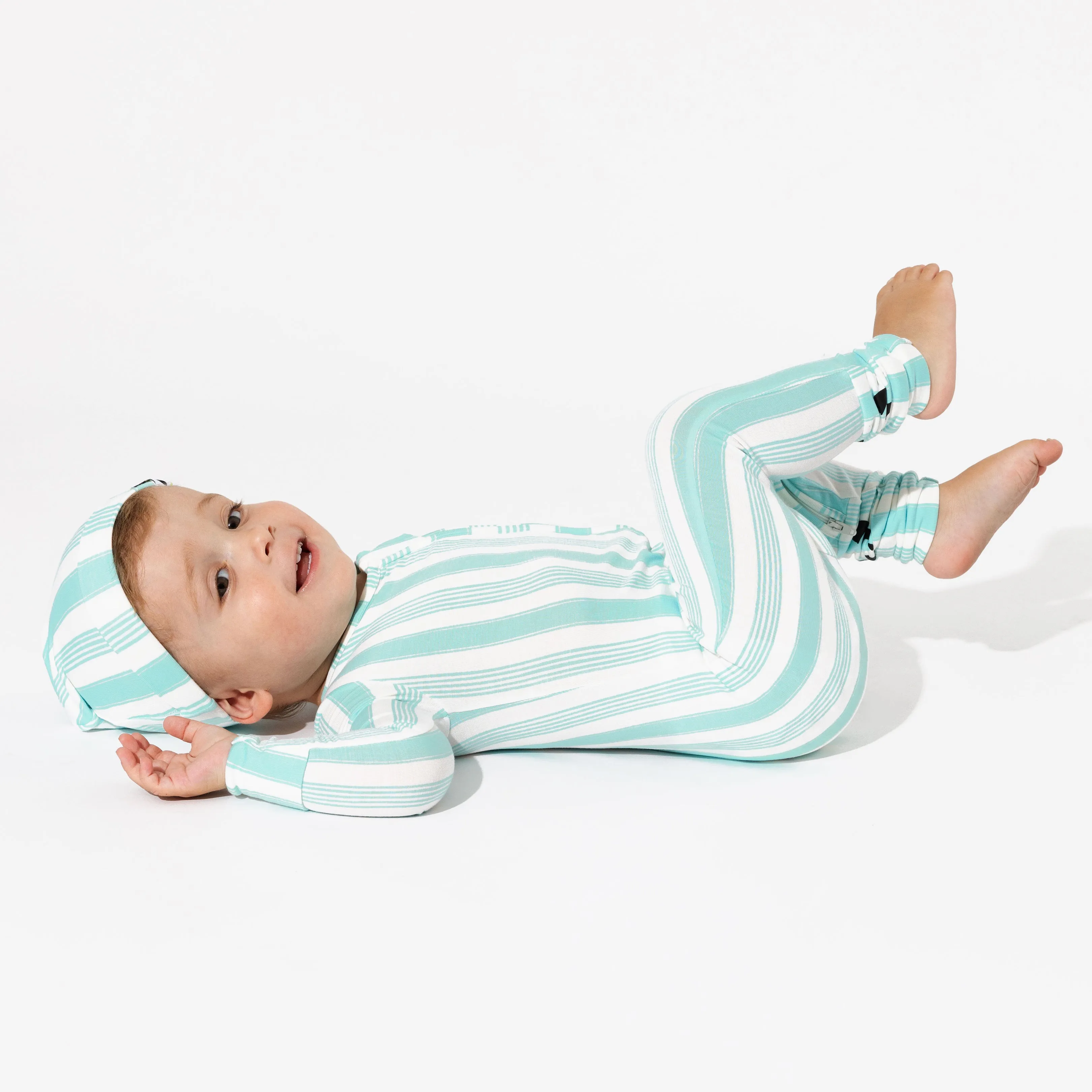 Slumber Stripes Bamboo Convertible Footie