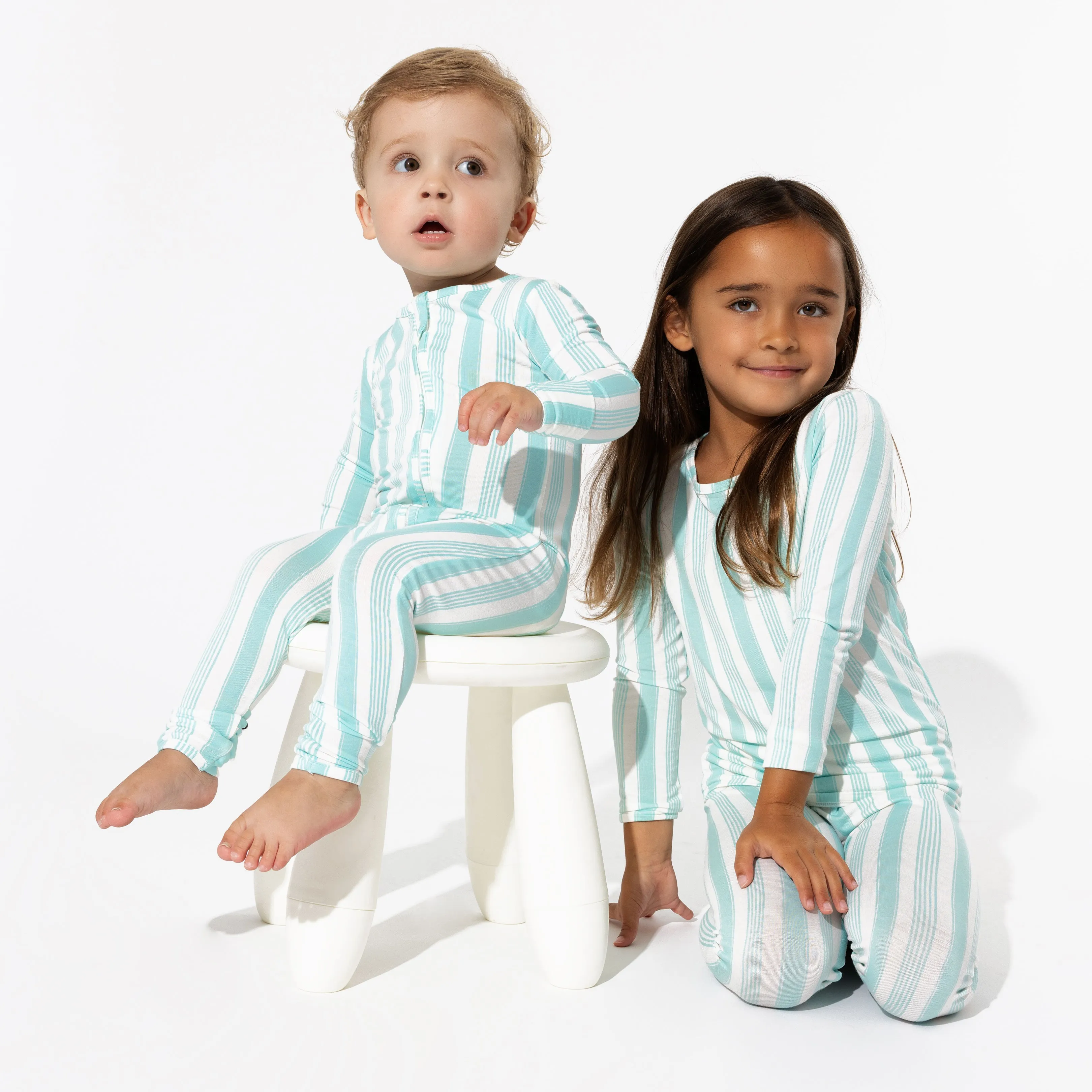 Slumber Stripes Bamboo Convertible Footie