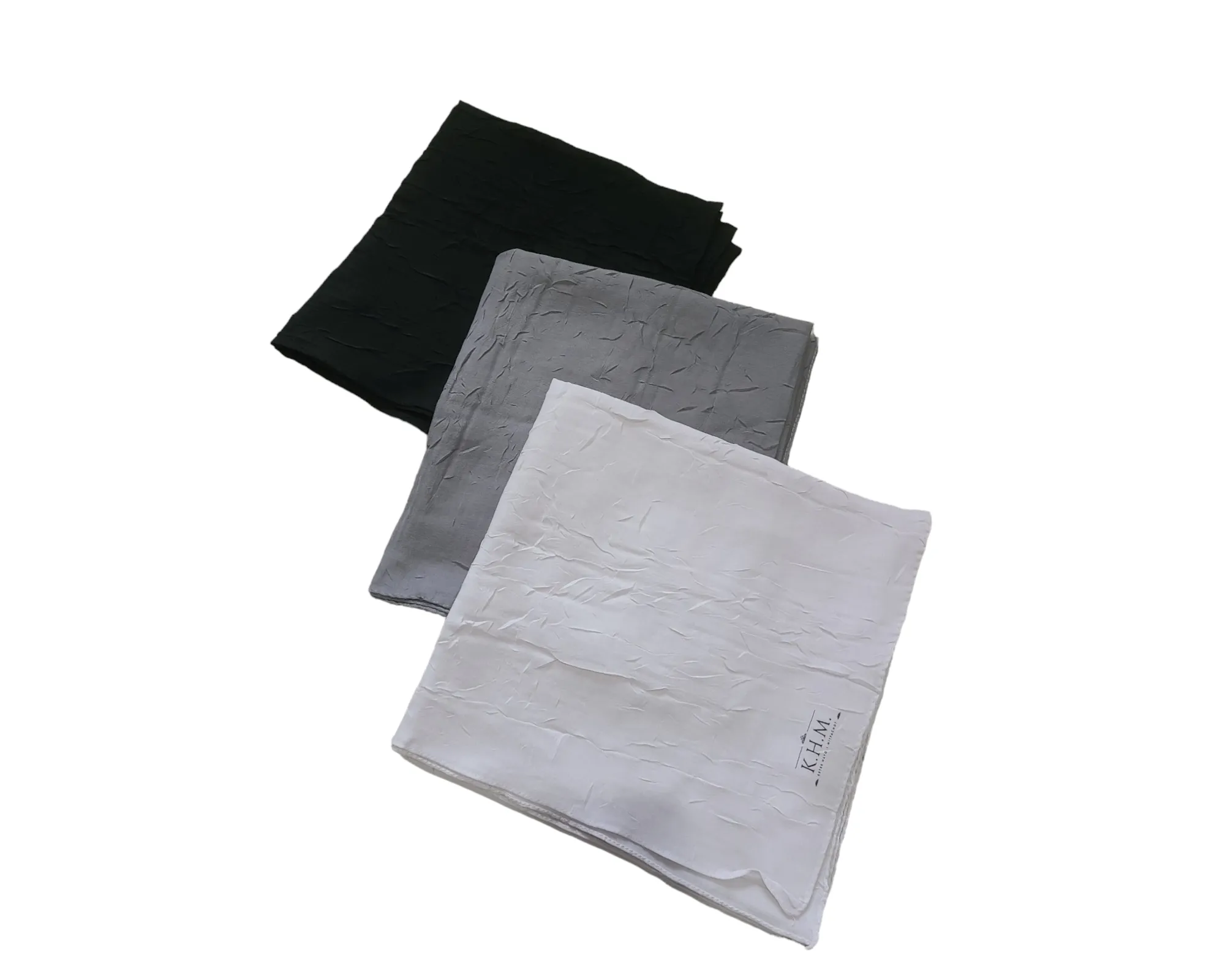 Solid Crinkled Square Scarf
