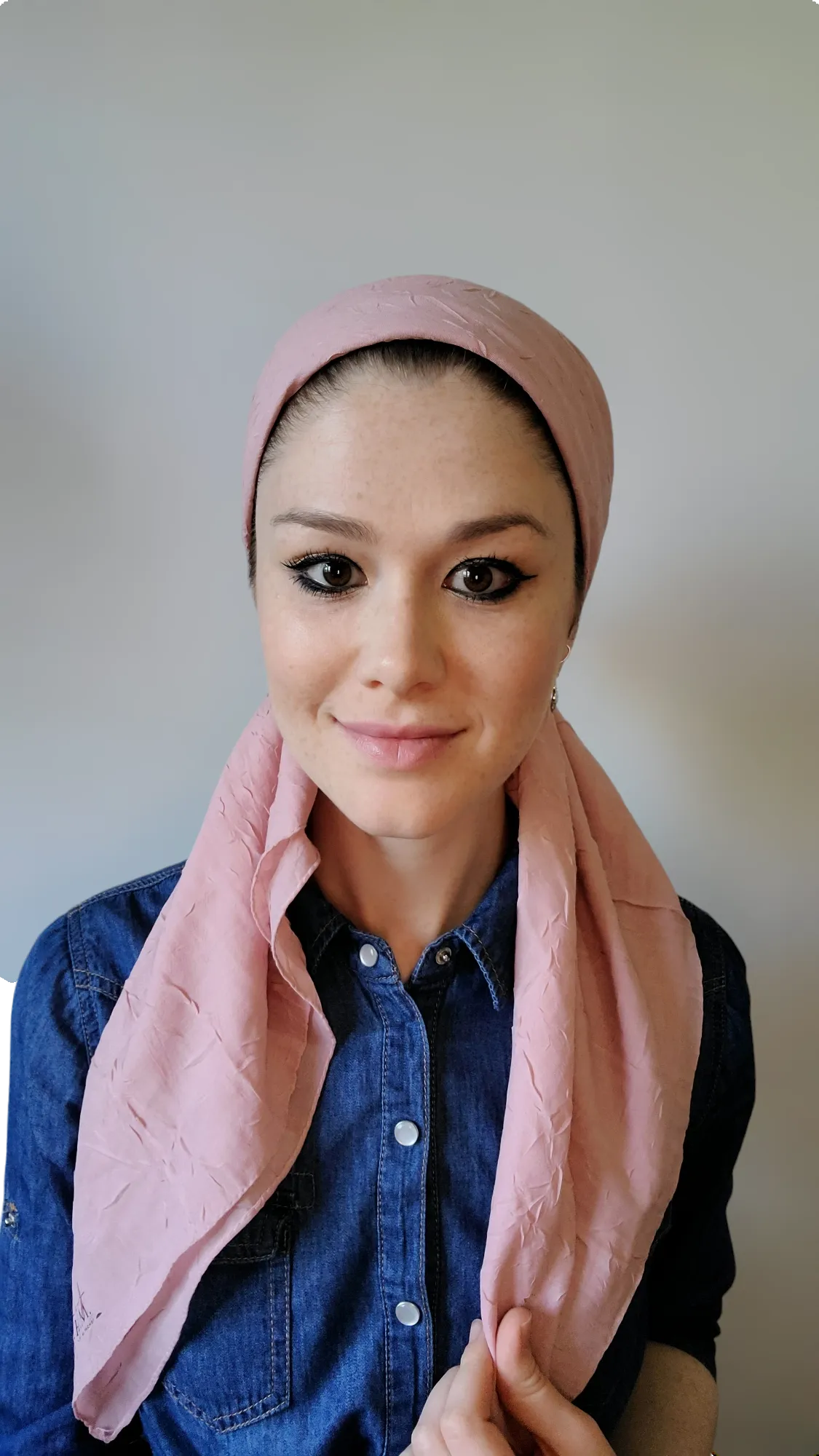 Solid Crinkled Square Scarf