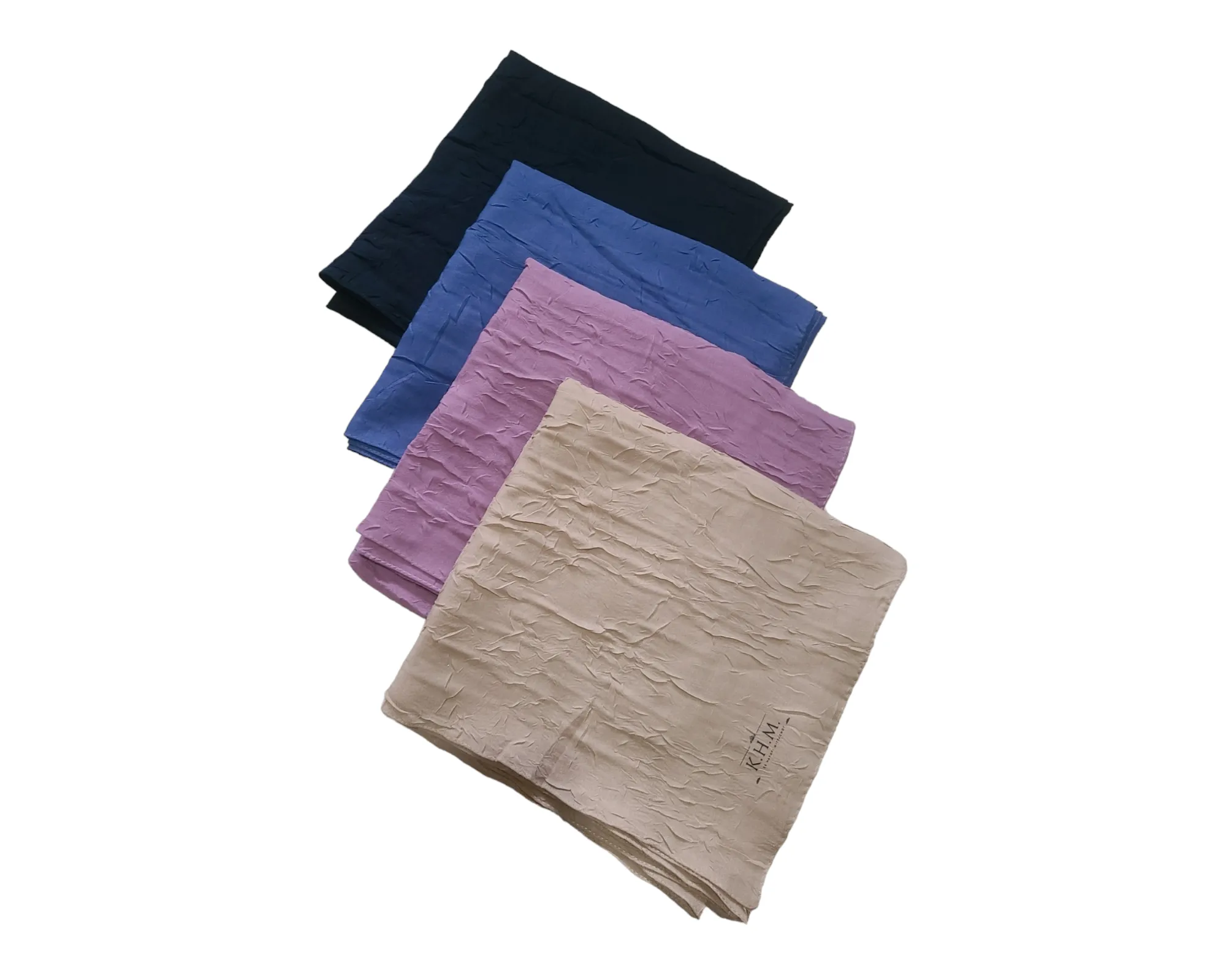Solid Crinkled Square Scarf
