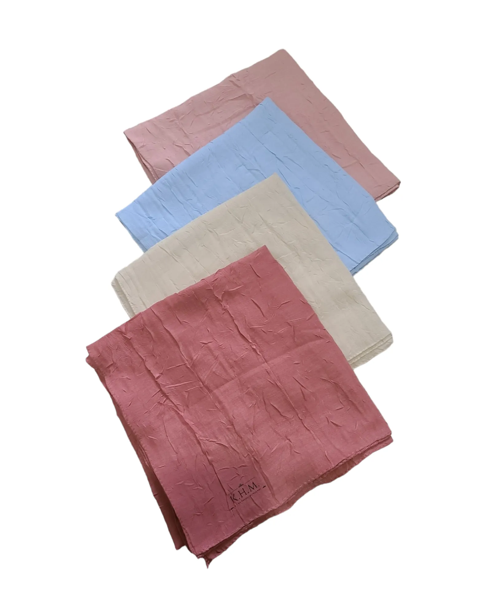 Solid Crinkled Square Scarf