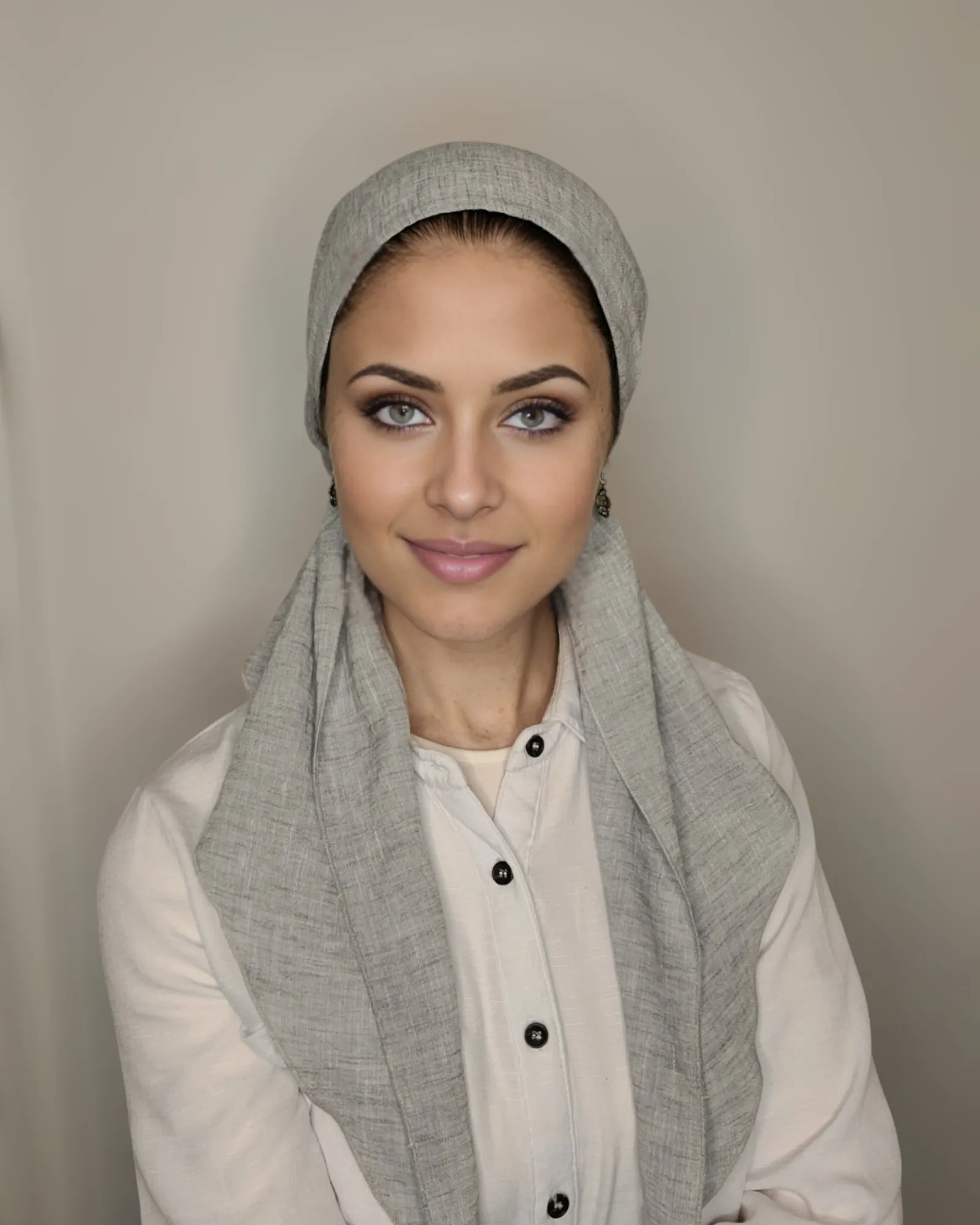 Solid Linen Square Scarf