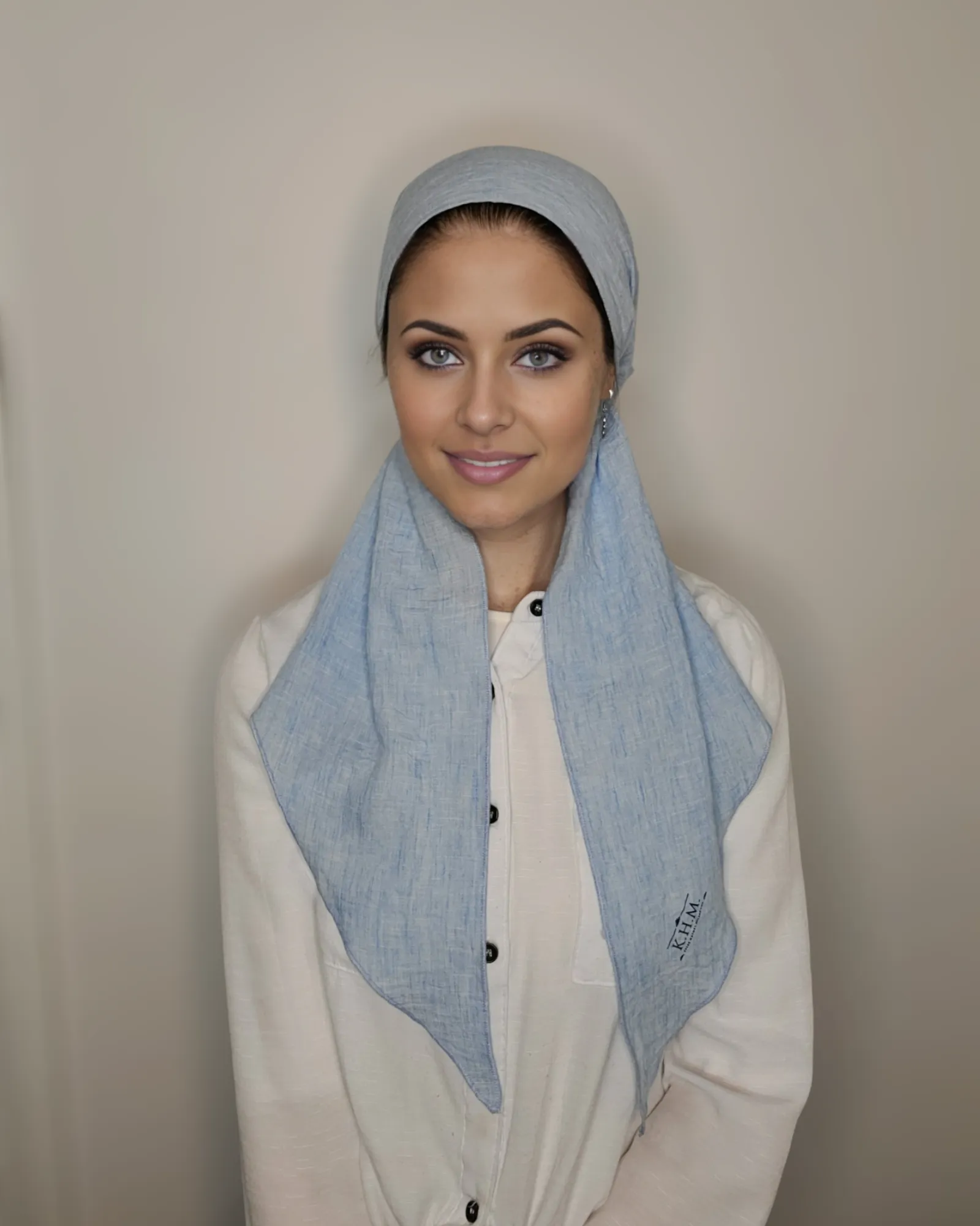 Solid Linen Square Scarf
