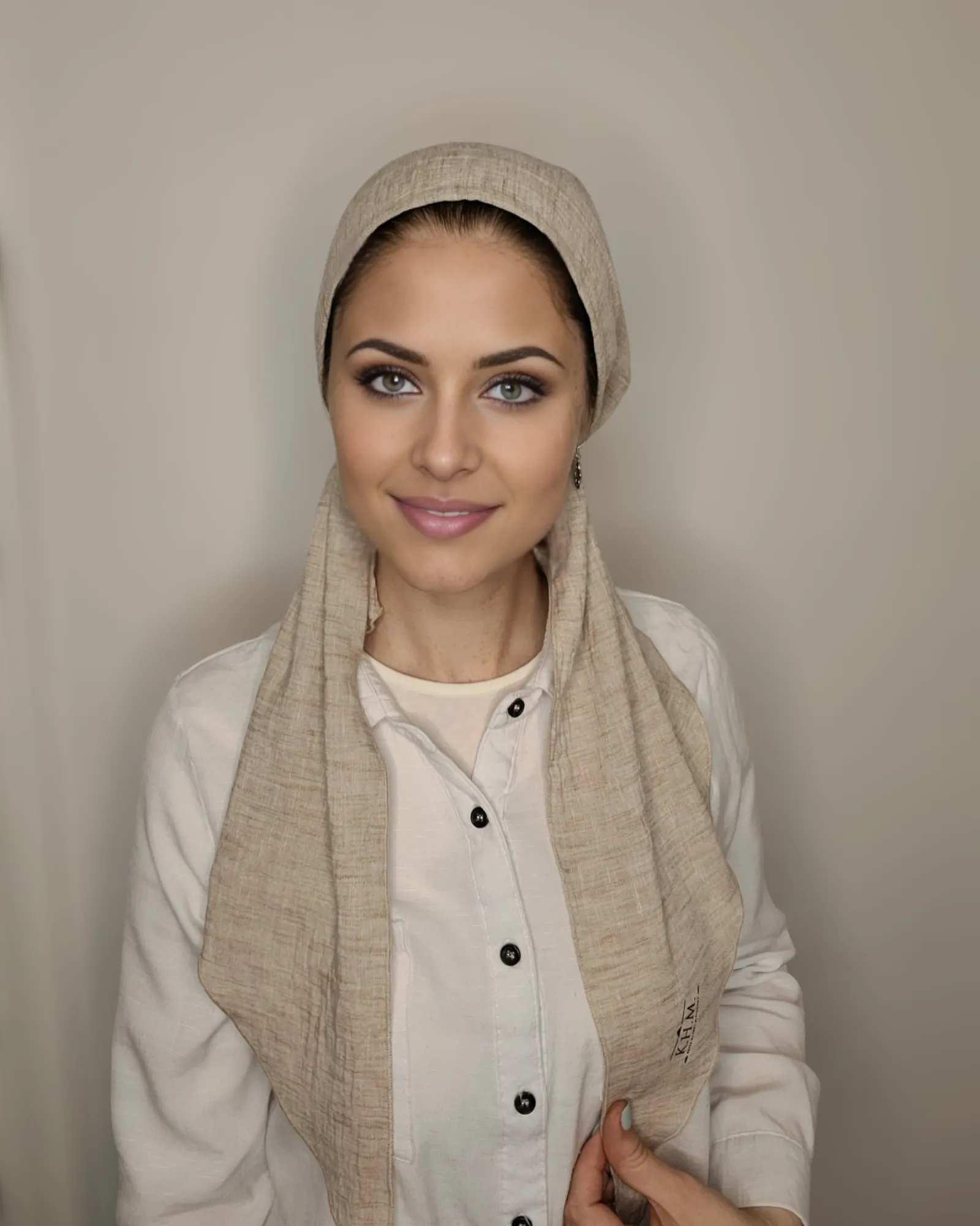 Solid Linen Square Scarf