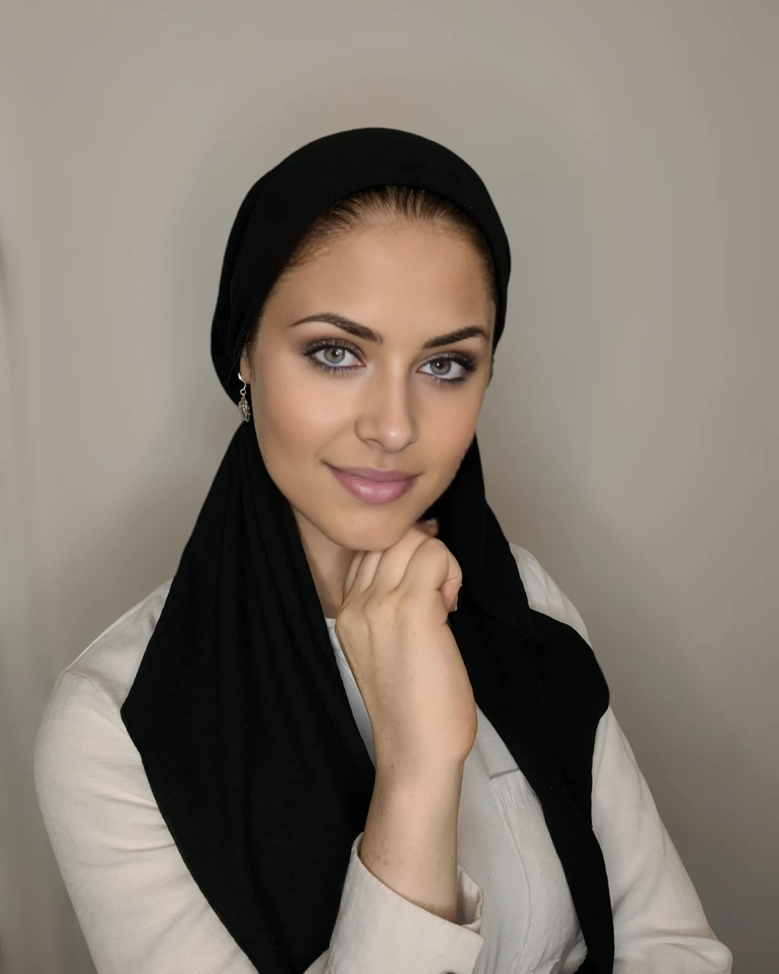 Solid Linen Square Scarf