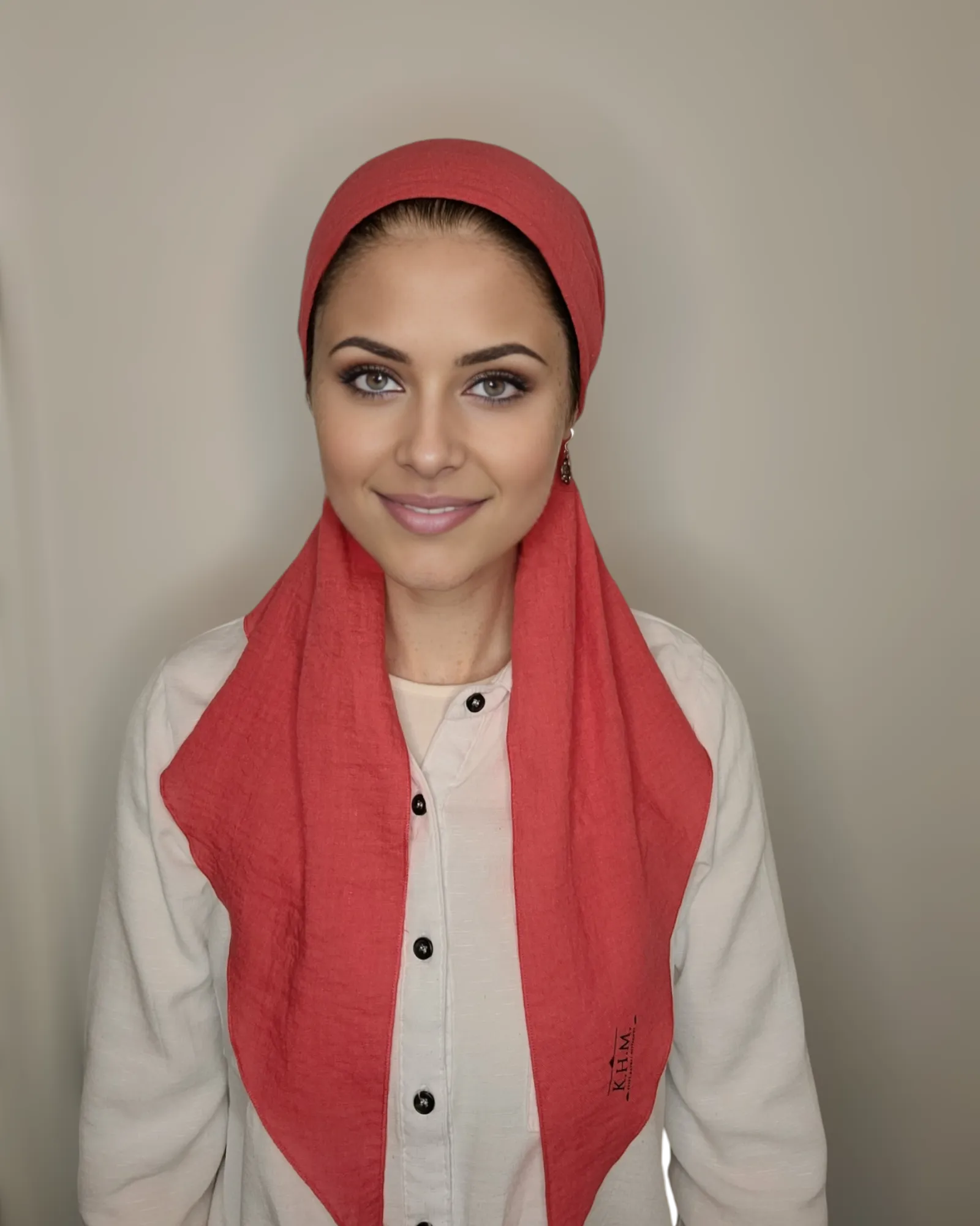 Solid Linen Square Scarf