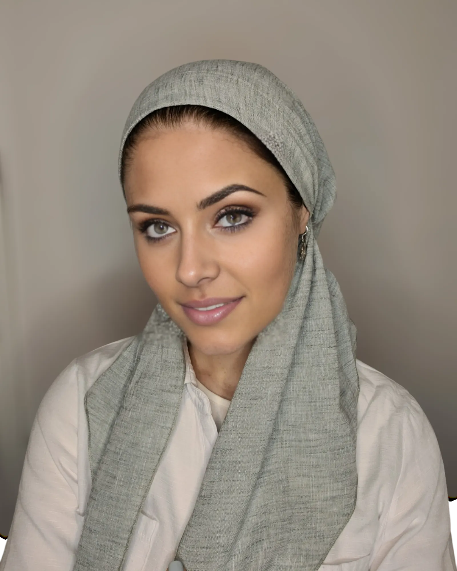 Solid Linen Square Scarf
