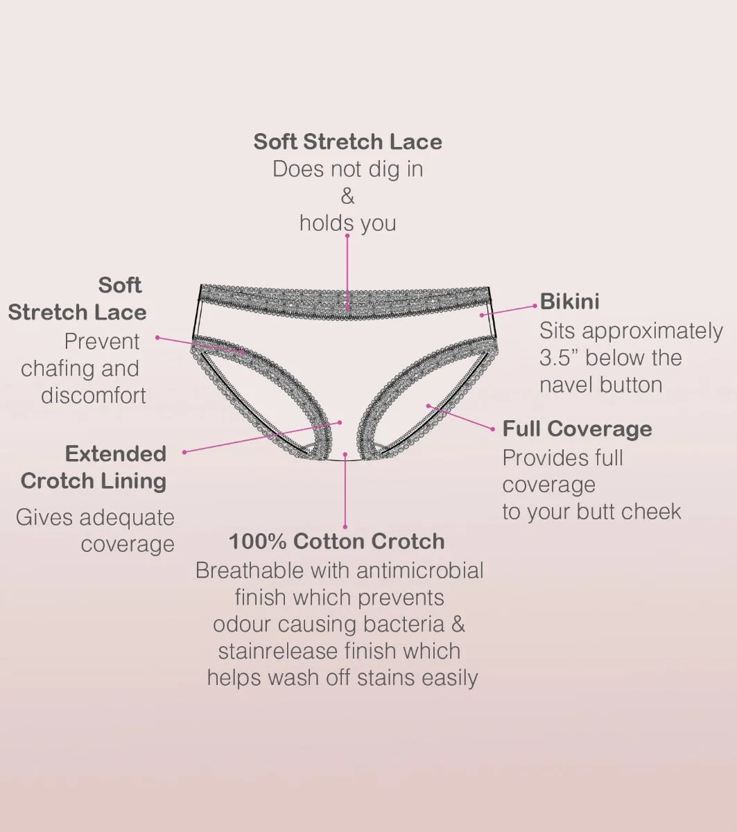 The Lacey Modal Bikini Panty | Antimicrobial And Stain Release Finish | Modal Spandex -Pack Of 2-Assorted Pack-Color and Print May Vary