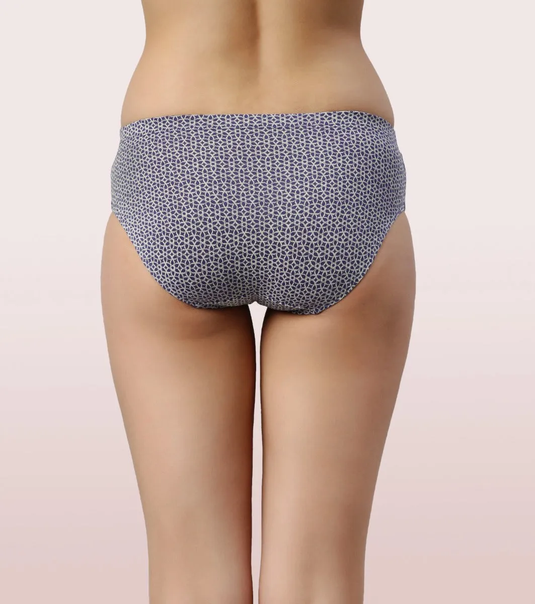 The Stretch Cotton Hipster Panty | Antimicrobial And Stain Release Finish | Cotton Spandex -Assorted-Pack Of 5-Colors And Print May Vary