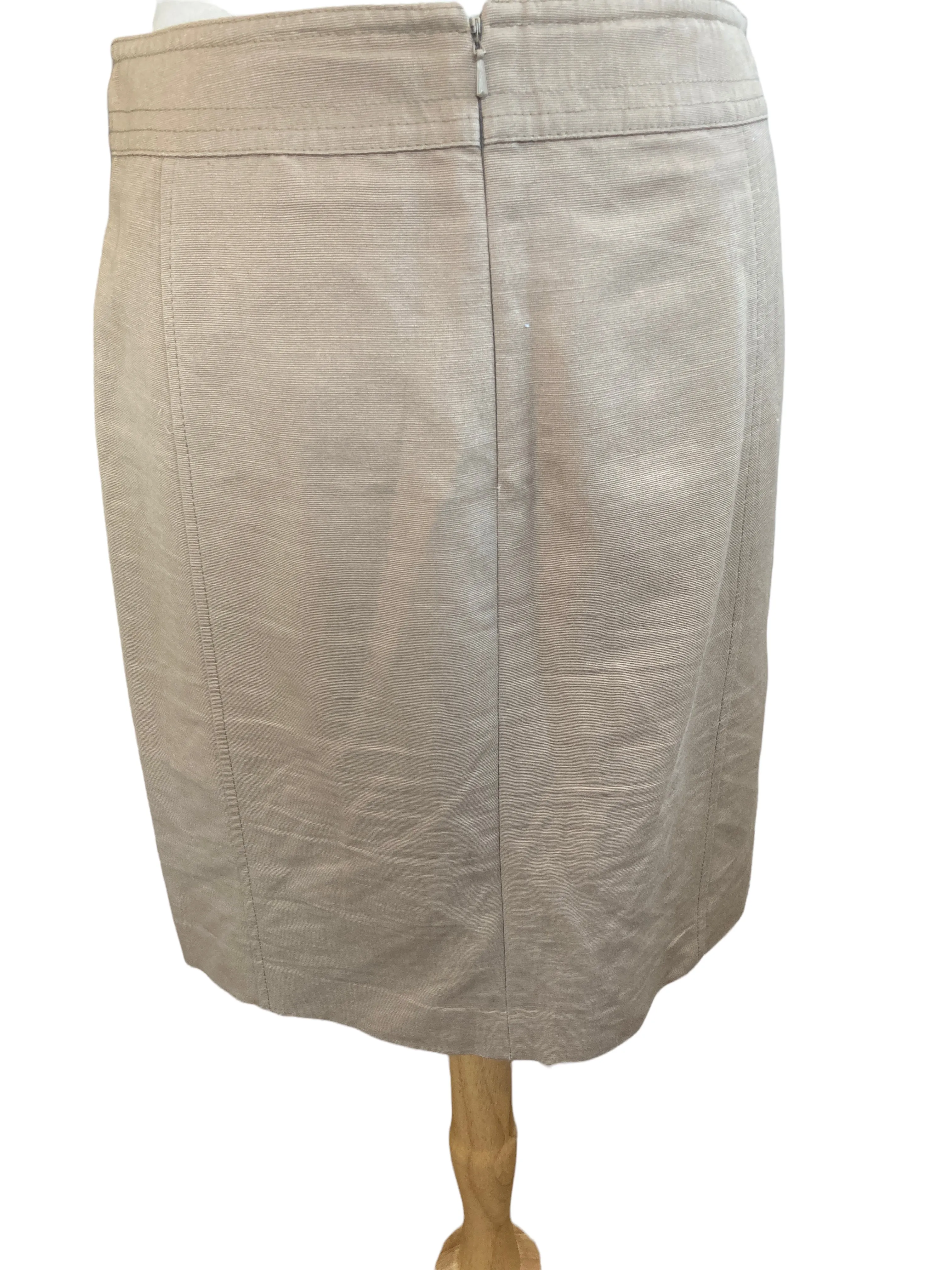 Tory Burch Tan Logo Pencil Skirt, 6